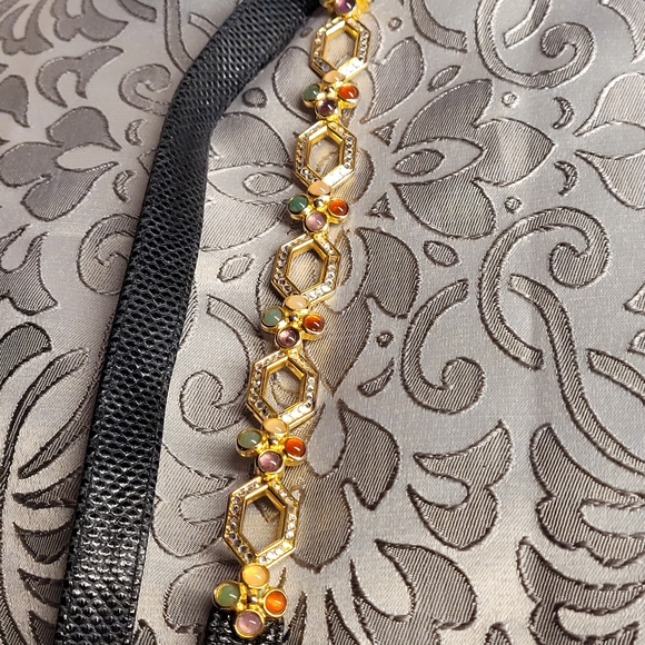 Vintage Authentic Judith Leiber snake skin cross body purse - Picture 9 of 14